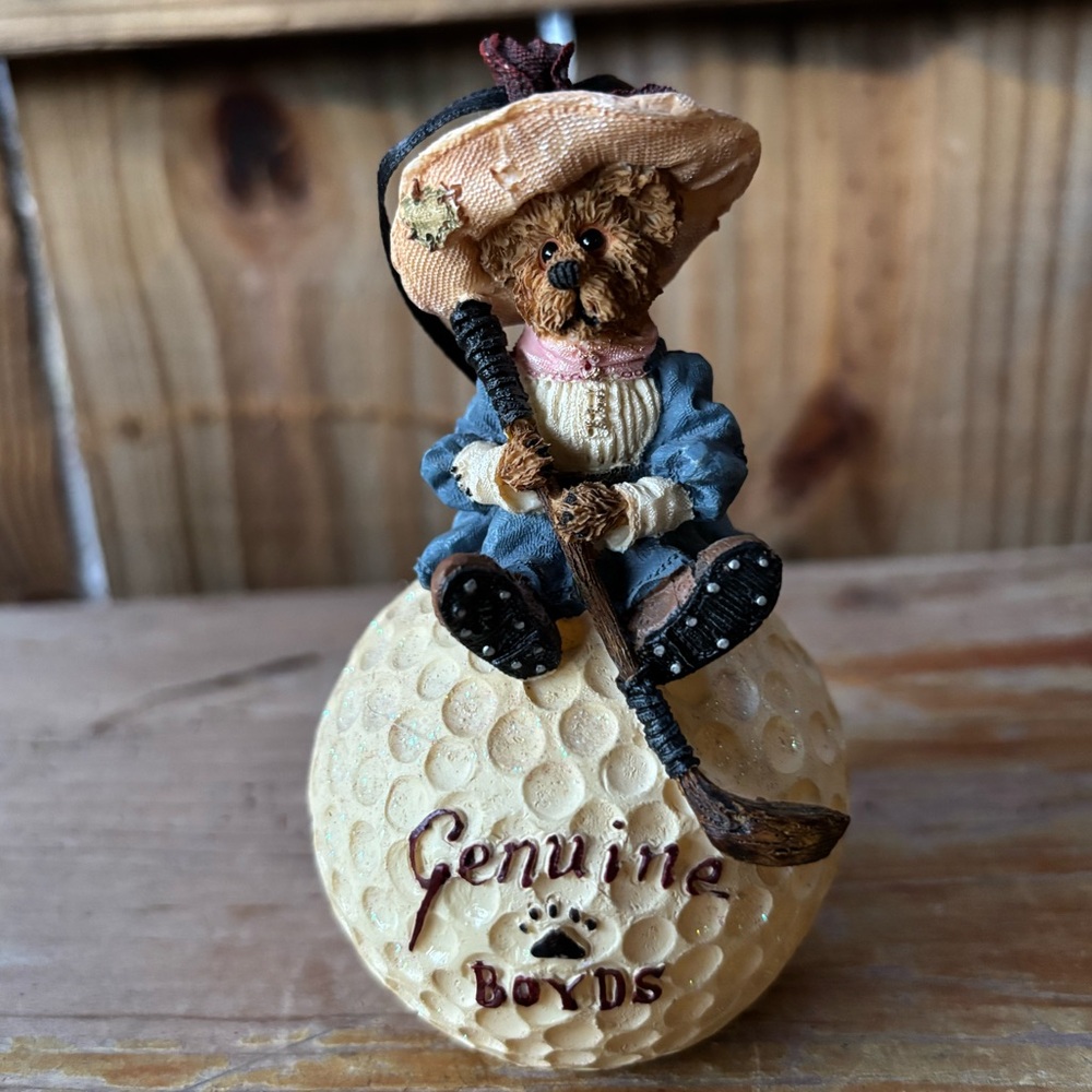 Boyds Bears Nancy Driven To Win Resin Golf Ornament Bear Master 2000